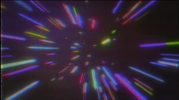 4K Abstract VHS retro cosmic background