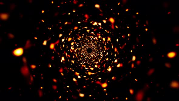 Abstract Rotation Fire Sparks Background Loop 4K alt