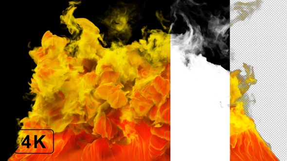 Rising Red And Yellow Smoke