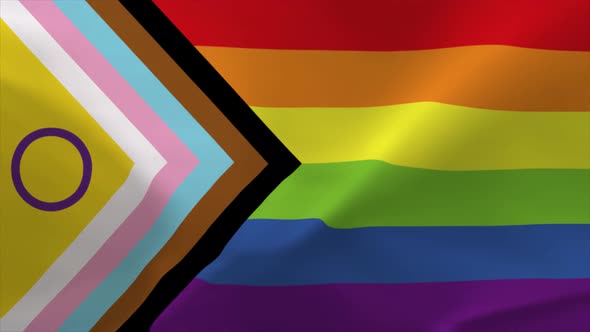 LGBTQ+ Pride Rainbow Waving Flag Animation 4K Moving Wallpaper Background