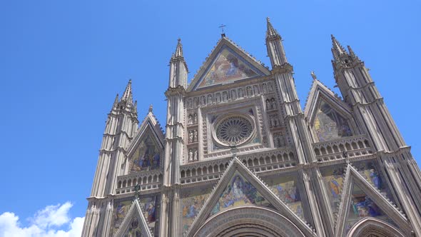 Duomo of Orvieto cathedral church in Tuscany, Italy, Europe.