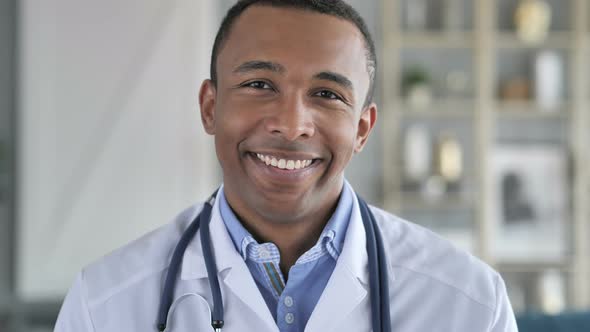 Portrait of Smiling African-American Doctor