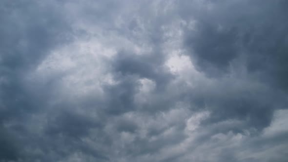 Storm Clouds Are Moving in Sky, Timelapse