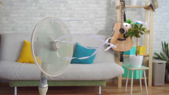 Work Floor Fan at Home Nobody