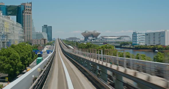 Transit System in Odaiba of Japan