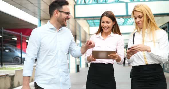 Picture of Young Attractive Business Partners Standing