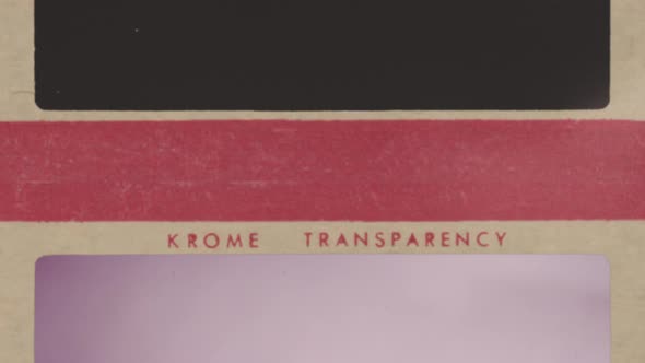 Vintage VHS Negative Color Slide Film Strip Transition