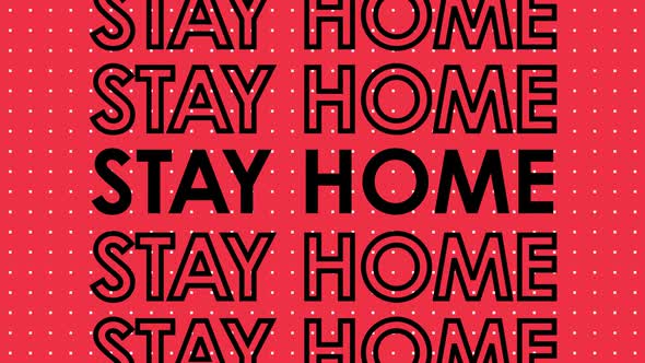 Animation of words Pandemic, Stay Home, Stay Safe written in black on pink background