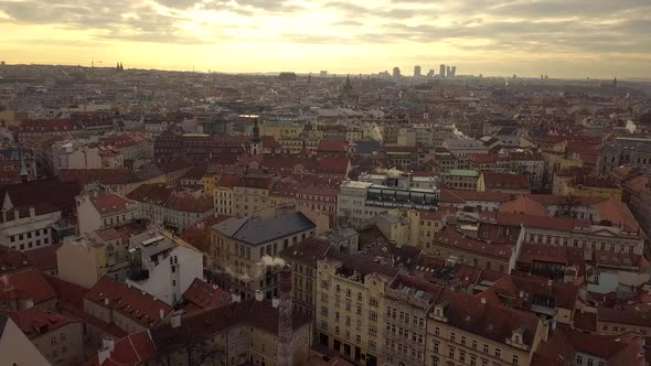 Czech Republic Prague Aerial Flying