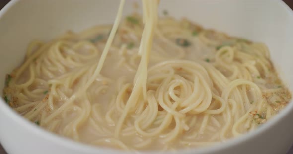 Eat with homemade ramen at home