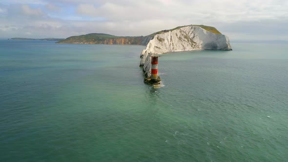 The Needles on the Isle of Wight From the Air