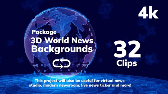 3D World News Background Package