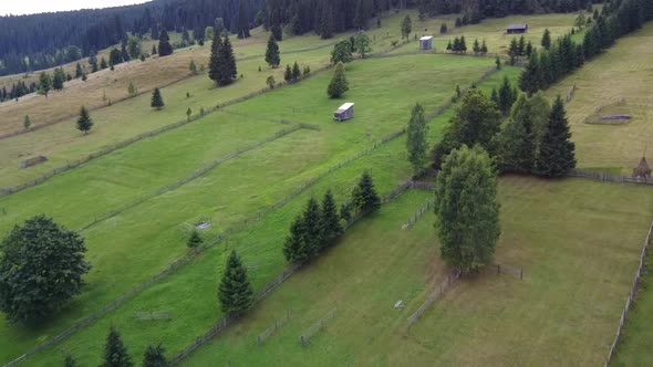 Picturesque Mountain Area Aerial View