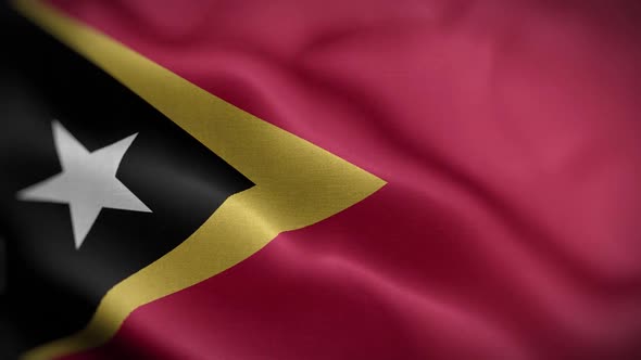 East Timor Flag Textured Waving Front Background HD