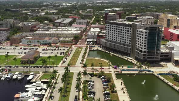 Aerial Video Of Broadway Downtown Fort Myers Fl