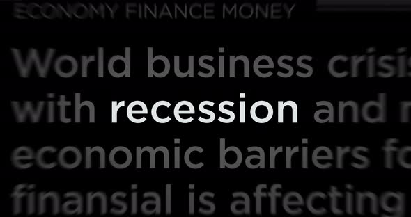 Headline titles media with recession economy crisis seamless loop