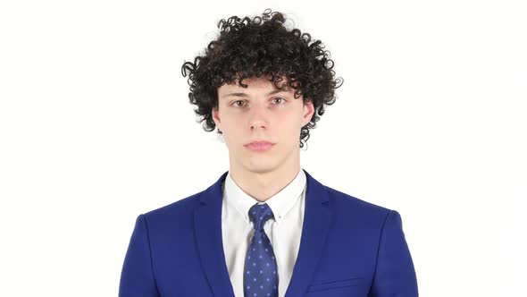 Portrait of Young Businessman, White Background