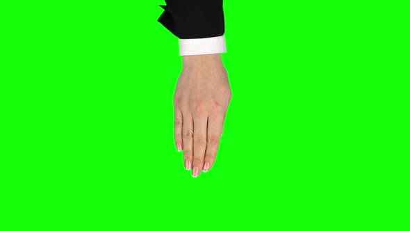 Female Hand in Black Jacket, White Shirt Performing 3x Single Tap,double Tap Tablet Screen Gesture