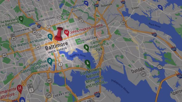 Baltimore On Map 4K