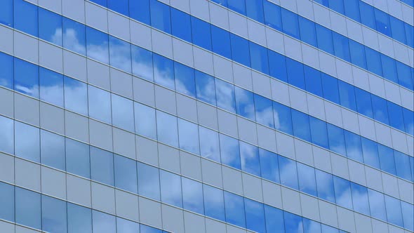 Time lapse of window pattern exterior of building