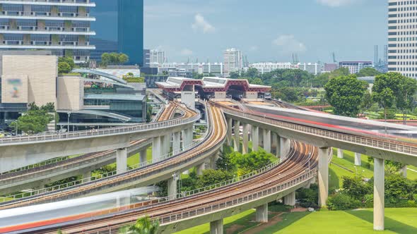 Jurong East Interchange Metro Station Aerial Timelapse One of the Major Integrated Public