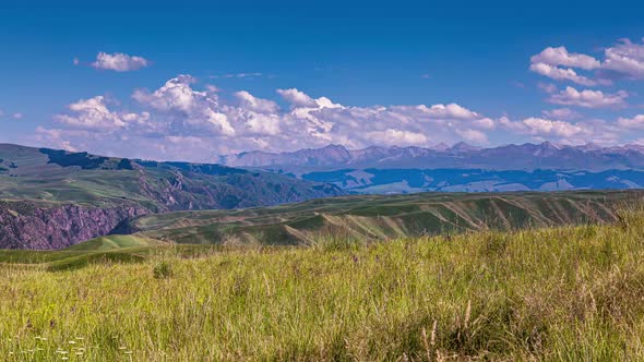 The landscape of grassland in Xinjiang, China