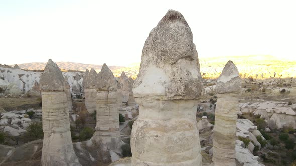 Cappadocia Landscape Aerial View. Turkey. Goreme National Park