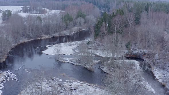 Aerial View of River