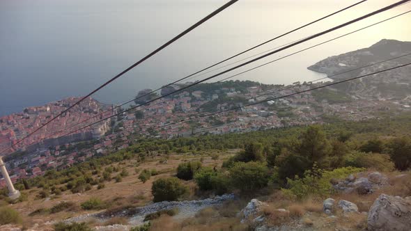 Aerial View on Dubrovnik Sunset