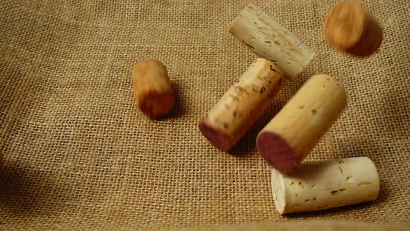 Falling Wine Corks