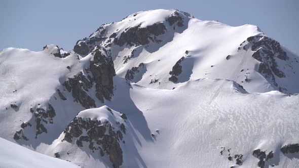 Valleys on High Snowy Summits