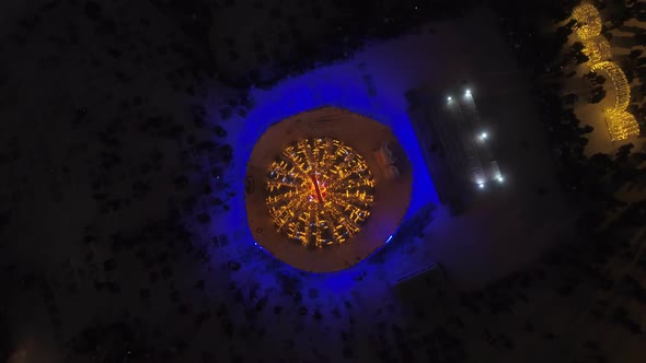 New Year's Illumination on a City Square