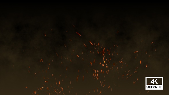 Flying Fire Particles With Background Dust V4 alt
