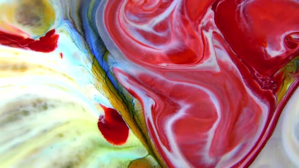 Vibrant Colours Paint Swirling Explosion 