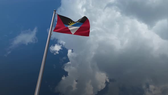 Antigua And Barbuda Flag Waving - 4K