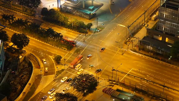 Time lapse of Building in Singapore city