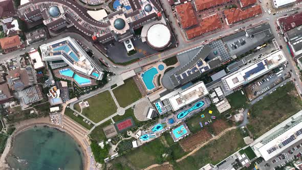 Infrastructure of hotels aerıal vıew