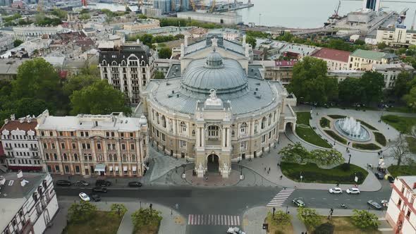 Odessa Opera Theater at Sunset