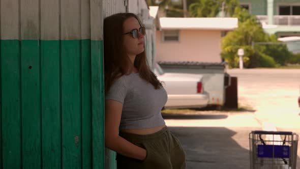 Portrait Shot of a Young Pretty Woman at Summertime