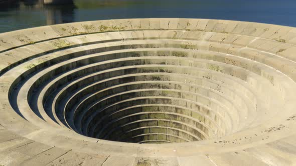 Lady bower giant plug hole close up famous location attraction tourist within the peak district summ