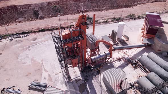 Asphalt Producing Plant Aerial View