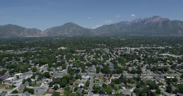 Suburban Residential Neighborhoods in Salt Lake County, Utah - Aerial
