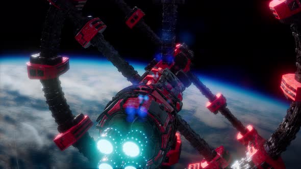 Earth and Outer Space Station Iss alt