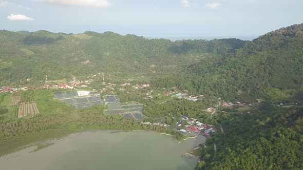 Drone shot Pulau Betong fishing village