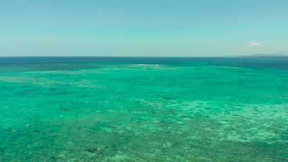 Tropical Landscape with Blue Sea and Lagoon Balabac Palawan Philippines