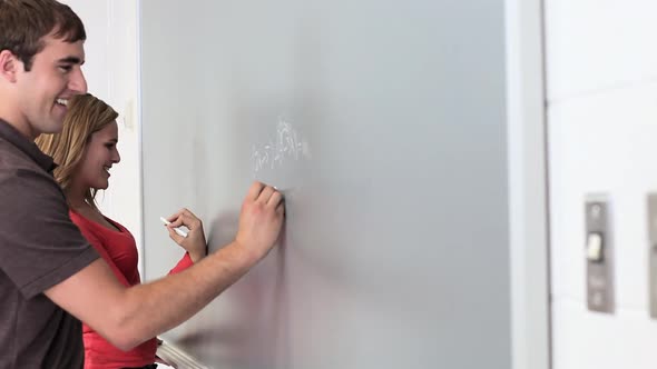 High School Students Using Blackboard