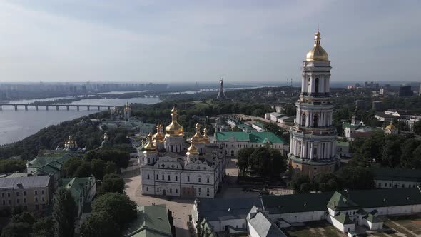 Kyiv. Ukraine: Aerial View of Kyiv Pechersk Lavra.