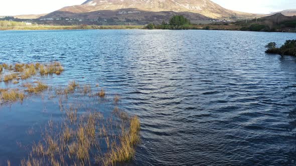 Aerial View of Mount Errigal, the Highest Mountain in Donegal - Ireland