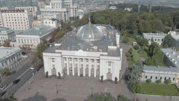 Parliament of Ukraine. Verhovna Rada. Kyiv. Aerial View