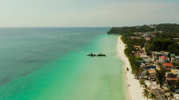 Boracay Island with White Sandy Beach Philippines